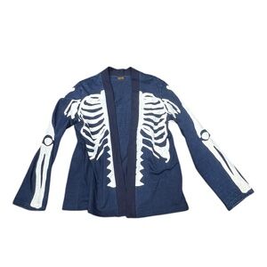 Kapital Kountry Indigo Skeleton Graphic Print Cardigan